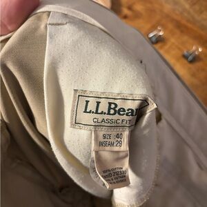 L.L. Bean Classic Fit Khaki Pants